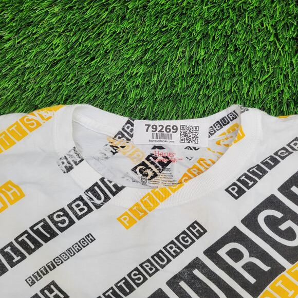 Pittsburgh AOP Shirt Womens XL 23x24 Baggy Cropped - Picture 9 of 10